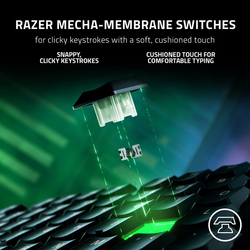 Clavier Gaming Ultra-Mince USB Razer Ornata V3 Méca-Membrane Chroma RGB - Repose poignet amovible - Touches au profil bas