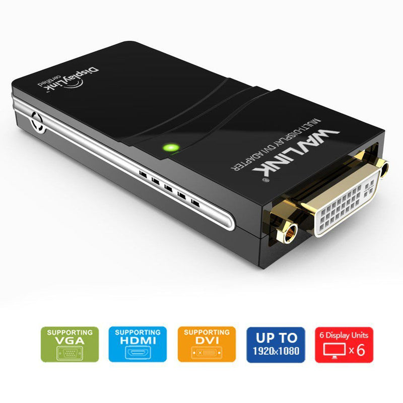 Adaptateur Vidéo Wavlink USB à HDMI / DVI / VGA - 1080p