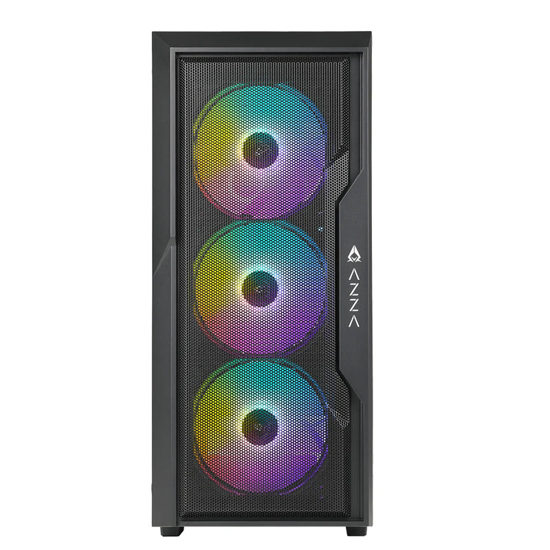 Boîtier Gaming Vitré AZZA Fighter ATX Noir (4x120mm RGB)