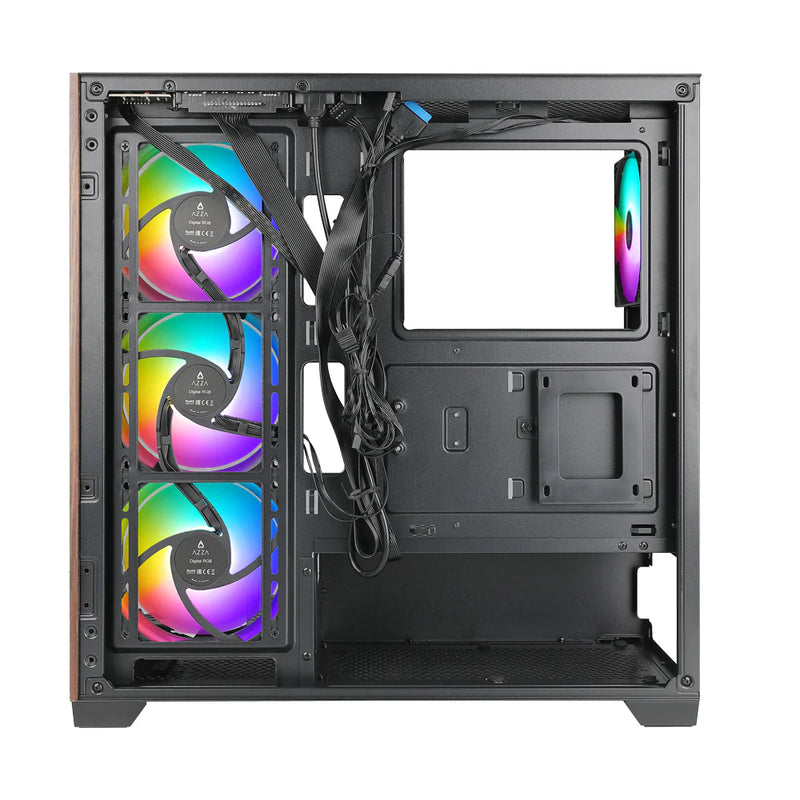 Boîtier Gaming Vitré AZZA Neptune ATX Noir (4x120mm RGB)