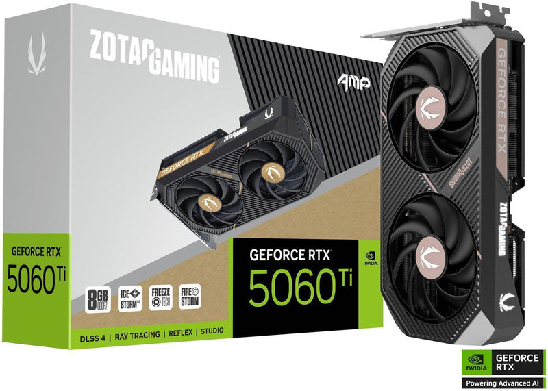 Carte Graphique ZOTAC GAMING GeForce RTX 5060 Ti 8GB Twin Edge OC GDDR7 PCI Express 5.0