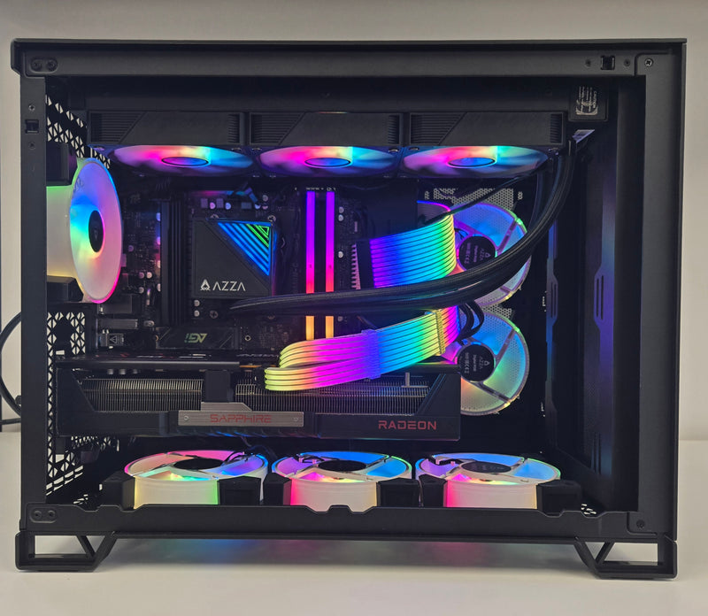Ordinateur Gaming AMD Ryzen 5 9600x (6-Core) 32Gb DDR5 1Tb SSD M.2 AMD Radeon RX 9070 XT 16Gb GDDR6 Windows 11 Home - Noir