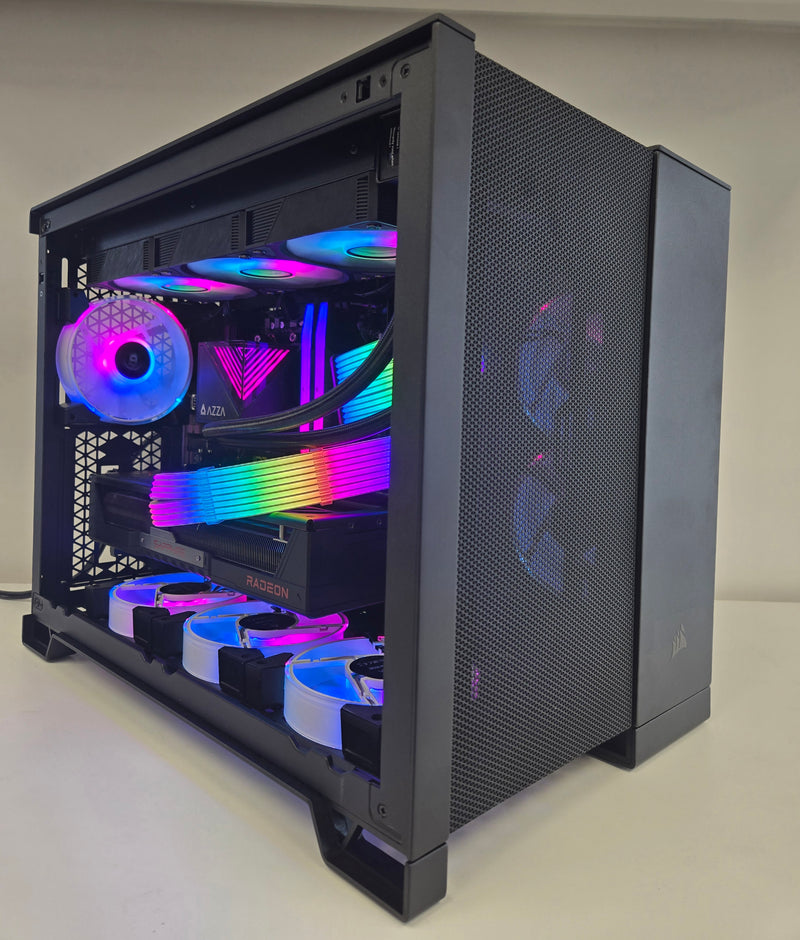 Ordinateur Gaming AMD Ryzen 5 9600x (6-Core) 32Gb DDR5 1Tb SSD M.2 AMD Radeon RX 9070 XT 16Gb GDDR6 Windows 11 Home - Noir