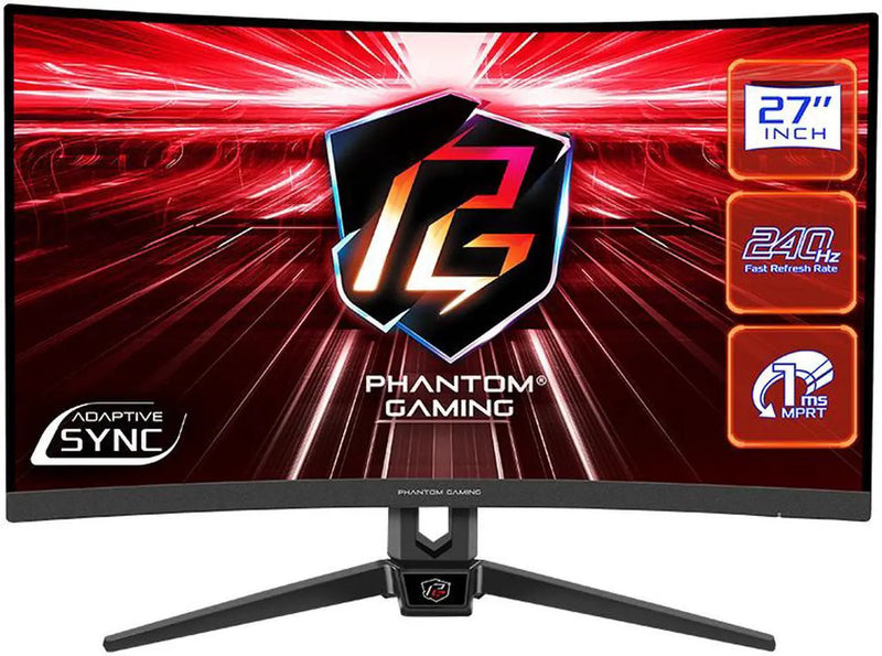 Moniteur Gaming Incurvé ASRock Phantom CL27FF 27" Full HD 1080p 240Hz 1ms HDMI DP - HDR10 - Haut-Parleurs