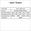 Alimentation Modulaire AZZA 850W 80+ Gold ATX 3.1 Ventilateur 120mm Silencieux - Blanc