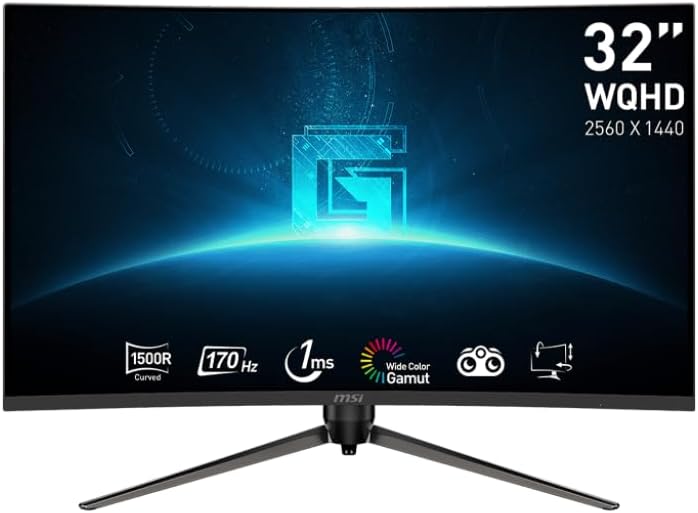 Moniteur Gaming Incurvé MSI G32CQ5P 32" QHD 2K 1440p 170Hz 1ms HDMI Display Port - HDR