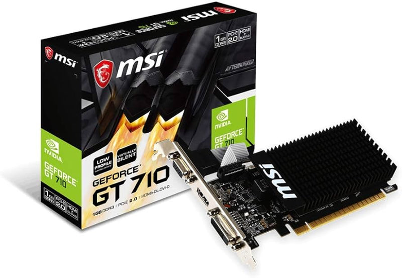 Carte Graphique MSI GeForce GT710 1Gb DDR3 HDMI DVI VGA