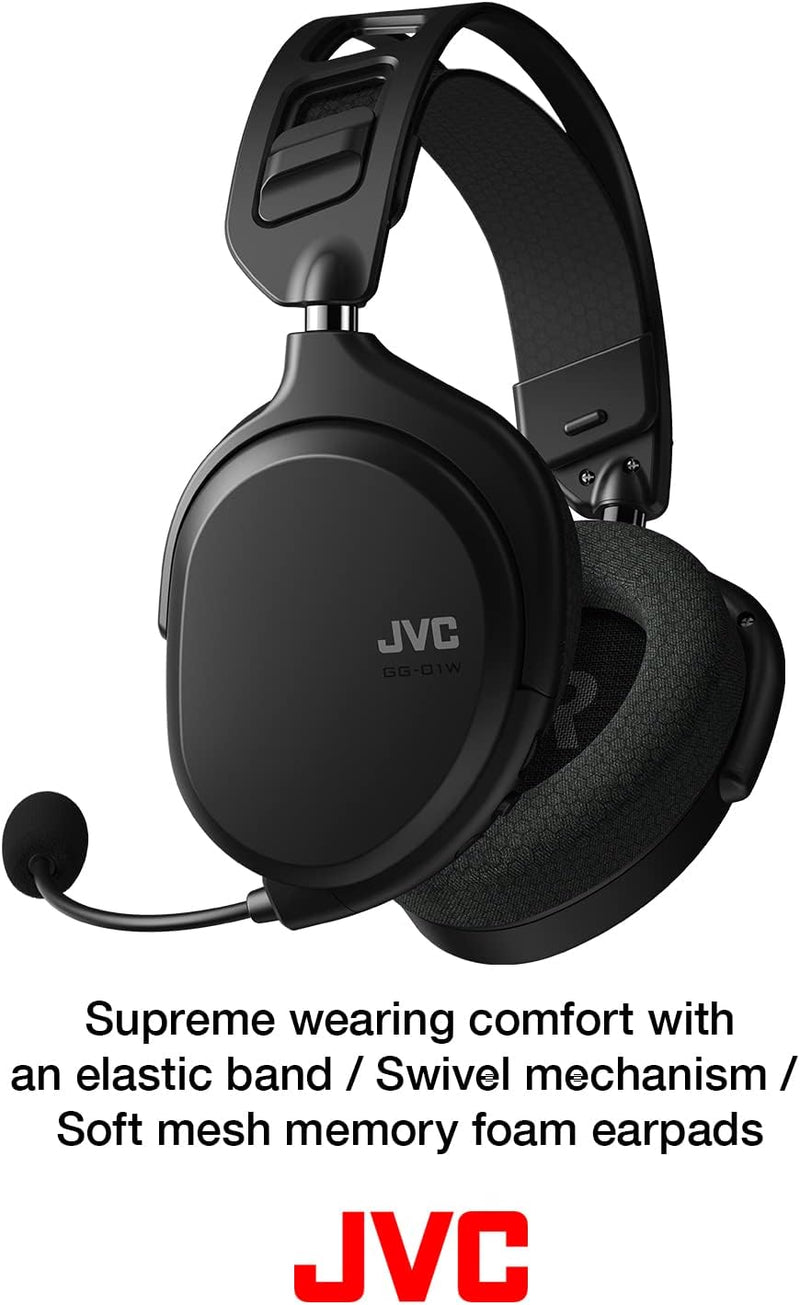 Casque d'Écoute Gaming Sans Fil JVC Ultra-léger (Sans Fil ou 3.5mm)