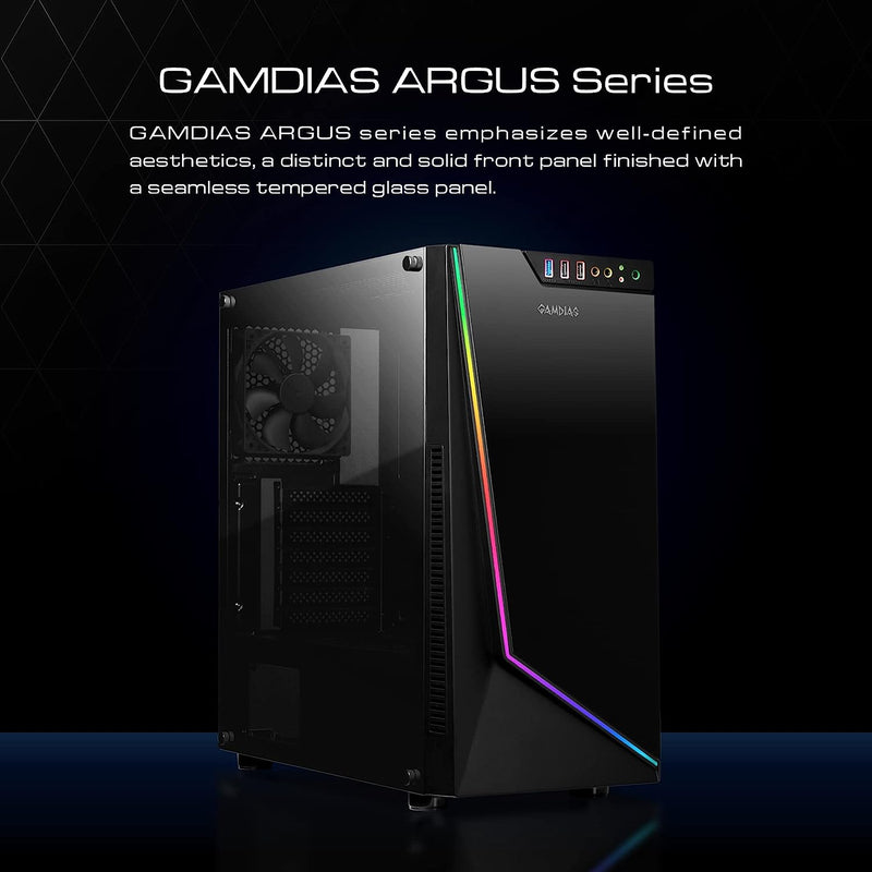 Boîtier Gaming Gamdias Argus M1 RGB ATX Vitré (30$ de rabais postal)