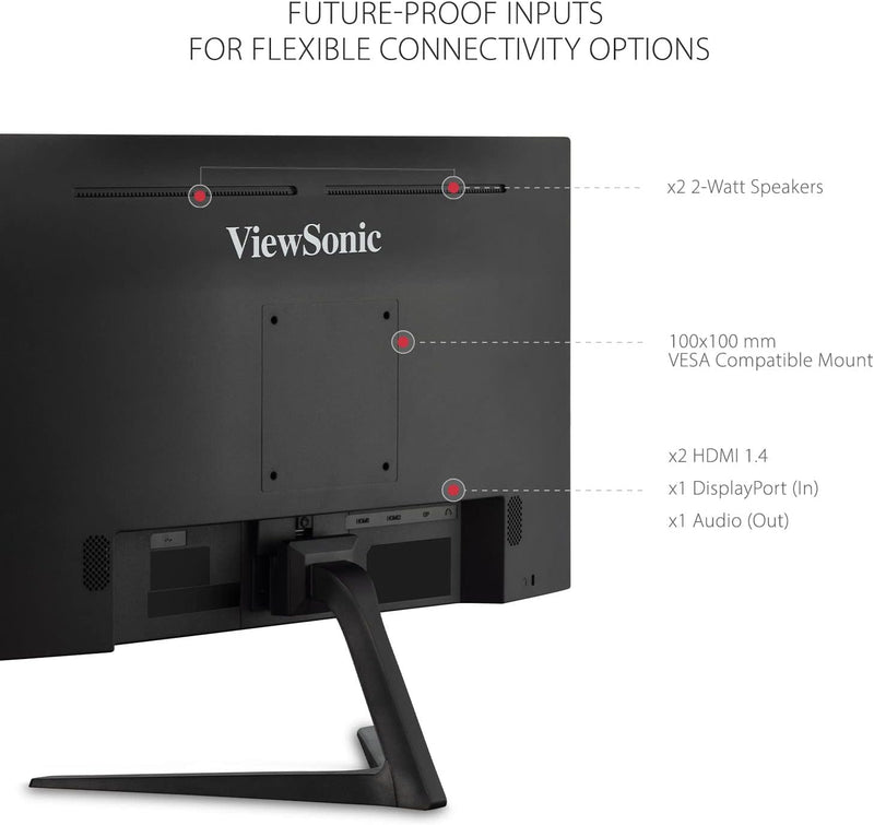 Moniteur Gaming ViewSonic VX2418 24" LED Full HD 1080p 165Hz 1ms HDMI DP Haut-Parleurs
