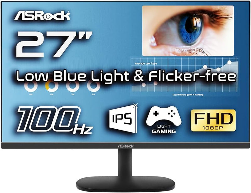 Moniteur Gaming ASRock CL27FF 27" IPS Full HD 1080p 100Hz 1ms HDMI