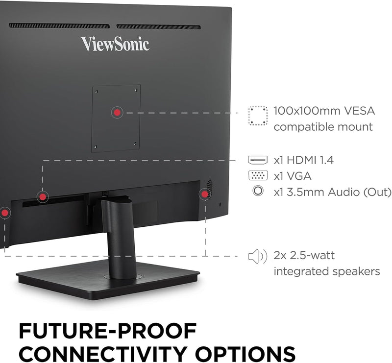 Moniteur ViewSonic VA3209 32" IPS Full HD 1080p 75Hz 4ms HDMI VGA - Haut-parleurs