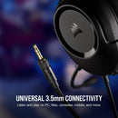 Casque d'Écoute Gaming Stéréo Corsair HS35 V2 Noir (PC/PS5/Mobile/Switch) - 3.5mm