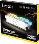 Mémoire Vive Gaming Lexar Thor OC 32GB 2x16GB DDR5-6000Mhz CL38 DIMM - XMP 3.0 / EXPO - Blanc