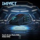 Souris Gaming USB Redragon M908 Impact RGB - 12 boutons programmables