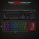 Petit Clavier Gaming Redragon K530 Pro Draconic RGB Brown Switches Bluetooth / Sans Fil / Filaire
