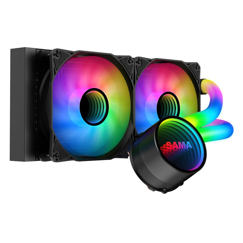 Refroidisseur Liquide SAMA PS240mm 2x120mm RGB Intel AMD - Noir