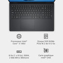 Portable Dell 15.6" Full HD 1080p 120Hz Intel Core 3 100U (6-Core) 8GB DDR4 512GB NVMe Windows 11