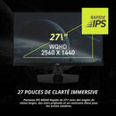 Moniteur Gaming MSI MAG 274QPF E20 27" IPS 2560 x 1440 (WQHD 2K) 200Hz 0.5ms HDMI DisplayPort HDR - Ajustable