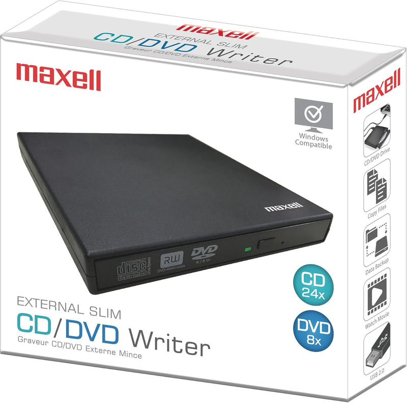 Lecteur Graveur CD DVD Externe Maxell - USB