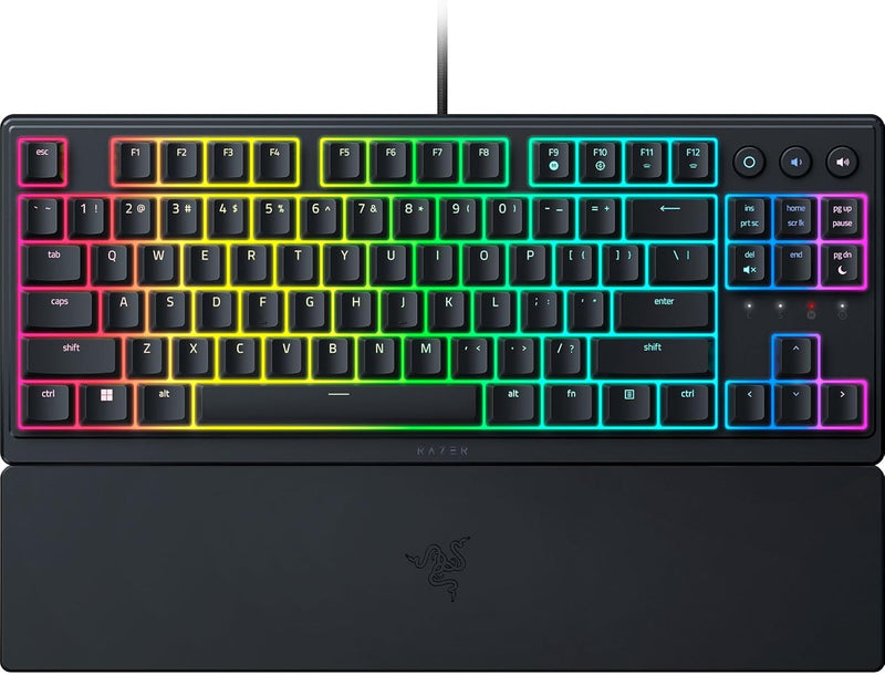 *PROMO* Clavier Gaming USB Razer Ornata V3 TKL Méca-Membrane Chroma RGB - Repose poignet amovible - Touches au profil bas - Recertifié Officiel Razer