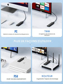 Boîtier Externe SSD M.2 NVMe vers USB-C/USB 3.2 Gen2 - 10 Gbit/s - Gris