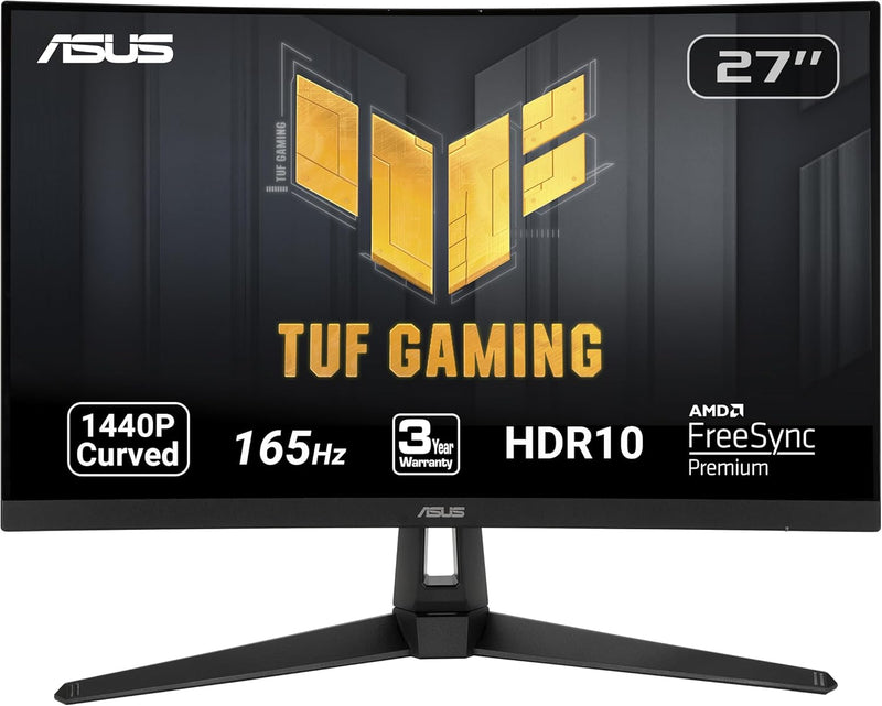 Moniteur Asus TUF Gaming VG1B 27" IPS QHD 1440p 2K 165Hz 1ms HDMI DP HDR10 - Compatible NVIDIA G-Sync - Haut-Parleurs