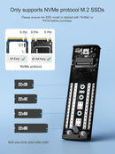 Boîtier Externe SSD M.2 NVMe vers USB-C/USB 3.2 Gen2 - 10 Gbit/s - Gris