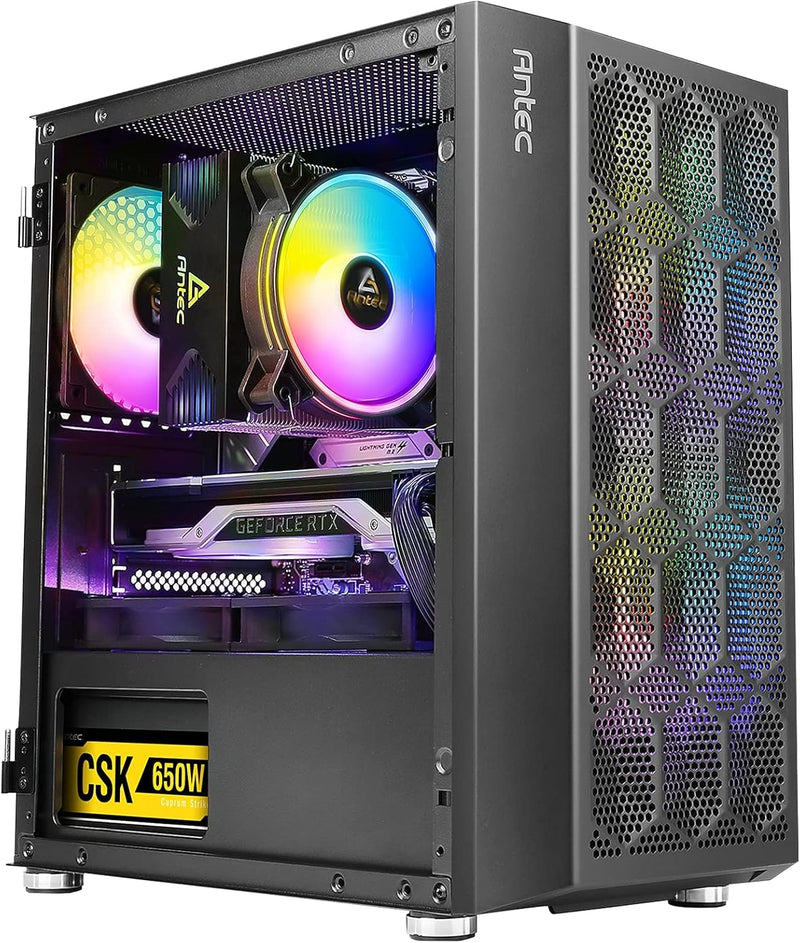 Boîtier Gaming Antec NX200M mATX Noir Vitré (3x 120mm RGB)