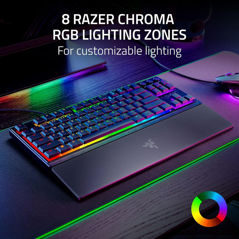 *PROMO* Clavier Gaming USB Razer Ornata V3 TKL Méca-Membrane Chroma RGB - Repose poignet amovible - Touches au profil bas - Recertifié Officiel Razer