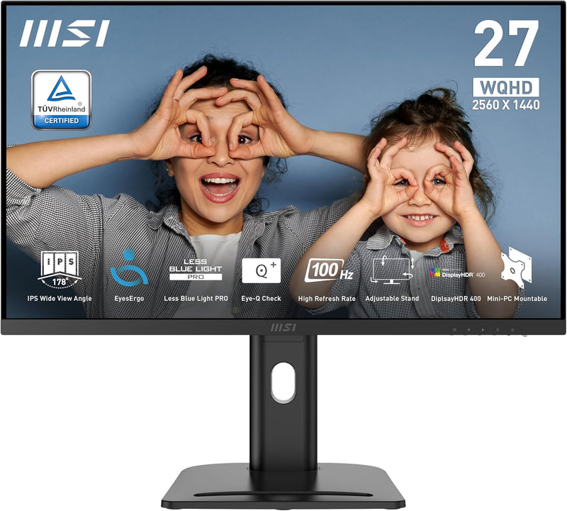 Moniteur MSI PRO MP273QP E2 27" IPS 2K  1440p 2560x1440 1ms 100Hz HDMI/DP