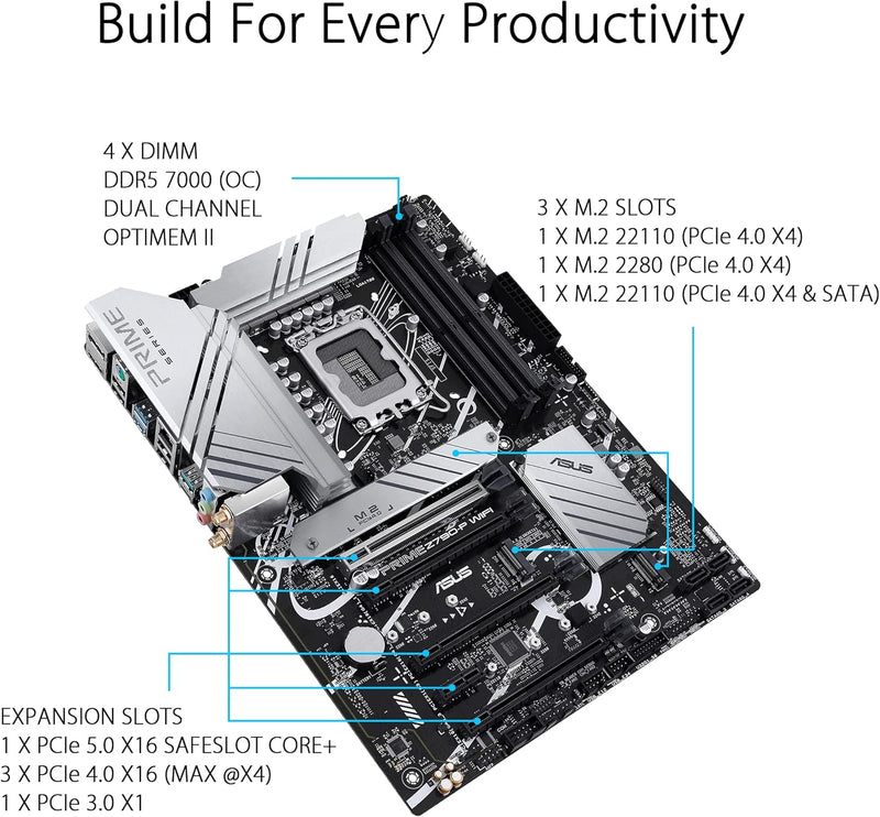 Carte Mère Asus PRIME Z790-P WIFI LGA1700 DDR5 ATX