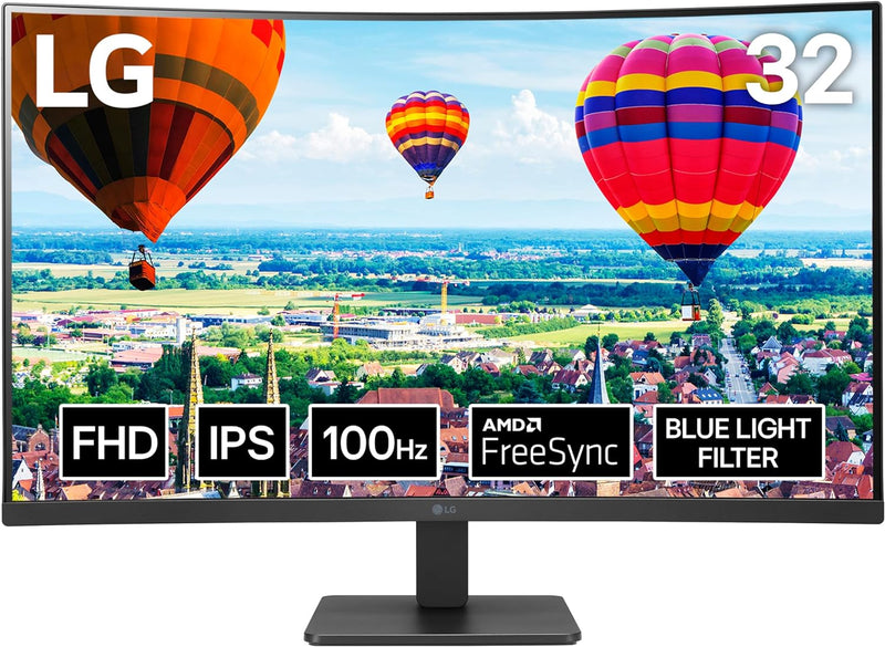 *BOITE OUVERTE QC* Moniteur Incurvé LG 32MR51CA 32" IPS Full HD 1080p 100Hz 5ms HDMI VGA FreeSync