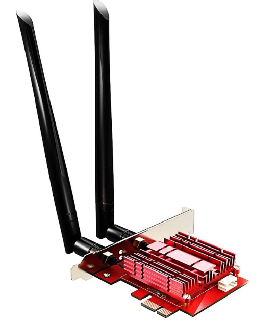 Carte Réseau Sans Fil Triple Bande Wi-Fi 7 PCie - 2 Antennes