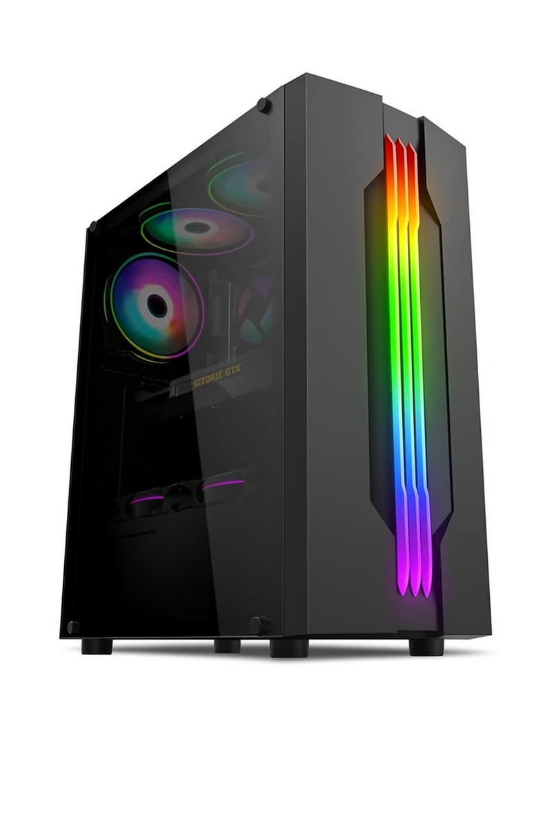 Boîtier Gaming Vitré LovingCool LC58 ATX Noir - Supporte 8x 120mm