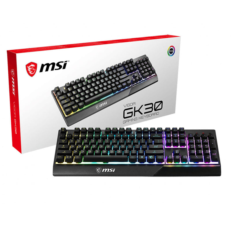 Clavier Gaming USB MSI Vigor GK30 - Rétroéclairage RGB