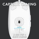 Souris Gaming USB Logitech G203 Lightsync 8000dpi 6 Boutons RGB Blanc