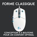 Souris Gaming USB Logitech G203 Lightsync 8000dpi 6 Boutons RGB Blanc