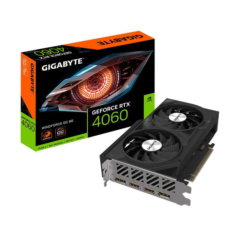 Carte Graphique Gigabyte GeForce RTX 4060 WindForce OC 8G GDDR6 PCIe 4.0