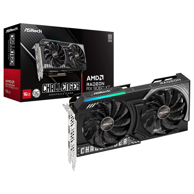 Carte Graphique ASRock Challenger AMD Radeon RX 9060 XT 16GB GDDR6 PCI Express 5.0 x16 RX9060XT CL 16GO