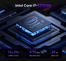 Mini Ordinateur Station de travail Intel Core i7 12e Gen (14-Core) 32Gb DDR5 512Gb-1Tb SSD M.2 NVMe Intel Iris Xe Graphics Wifi Bluetooth HDMI WIndows 11 Pro