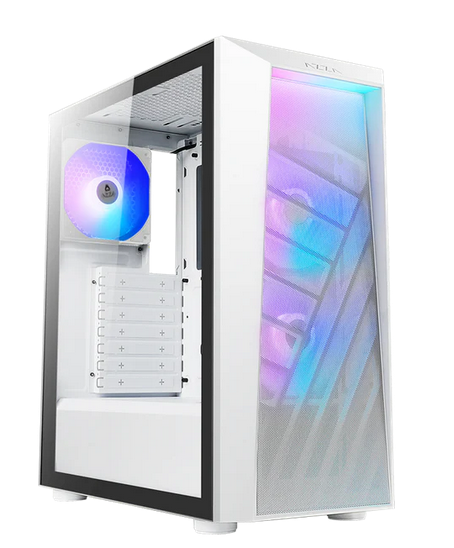 Boîtier Gaming Vitré AZZA Sentinel ATX Blanc 3x120mm RGB (15$ de rabais postal)