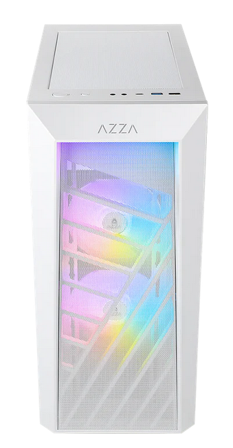 Boîtier Gaming Vitré AZZA Sentinel ATX Blanc 3x120mm RGB (15$ de rabais postal)