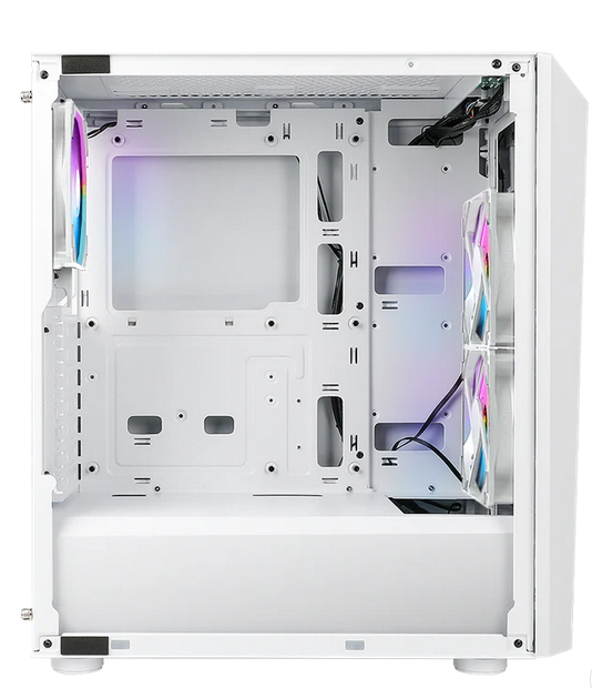 Boîtier Gaming Vitré AZZA Sentinel ATX Blanc 3x120mm RGB (15$ de rabais postal)