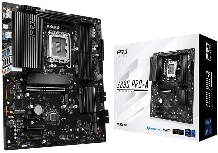 Trio Gaming Ultra 9 - Carte Mère ASRock Z890 PRO-A ATX + Intel Core Ultra-9 285K + 64Gb DDR5 - Refroidisseur Liquide AZZA Galeforce 240mm RGB