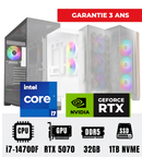 Ordinateur Gamer Ultime /// Core i7 14e Gen ou Ryzen 7 9700X - 32Gb DDR5 - 1Tb NVMe - GeForce RTX 5070 12Gb - Windows 11 /// (modifiable)