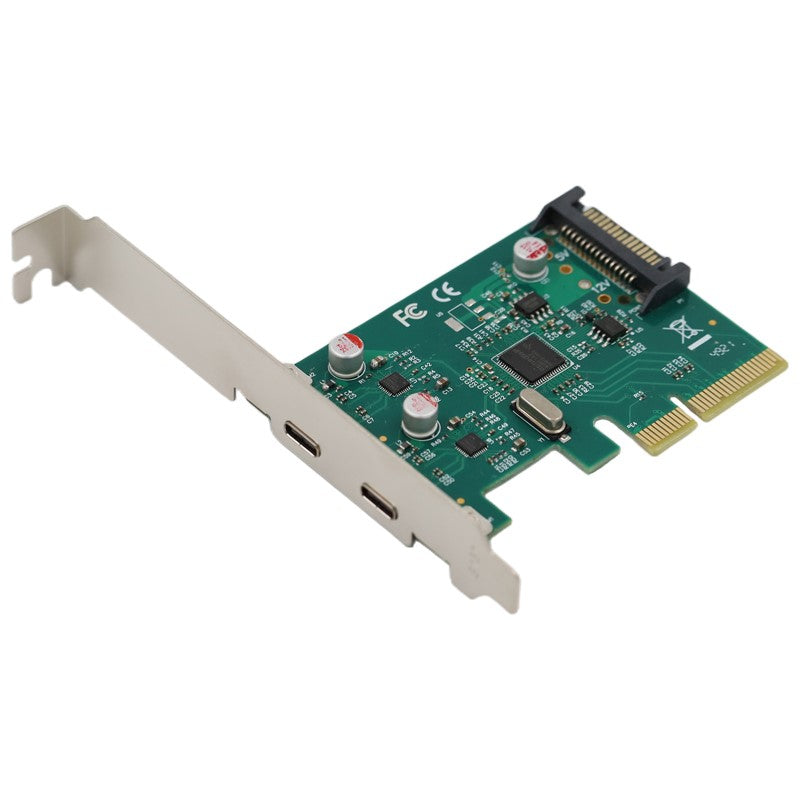 Carte PCIe x4 2 Ports USB-C 3.1 Gen 2 10Gbps (2x USB Type-C)