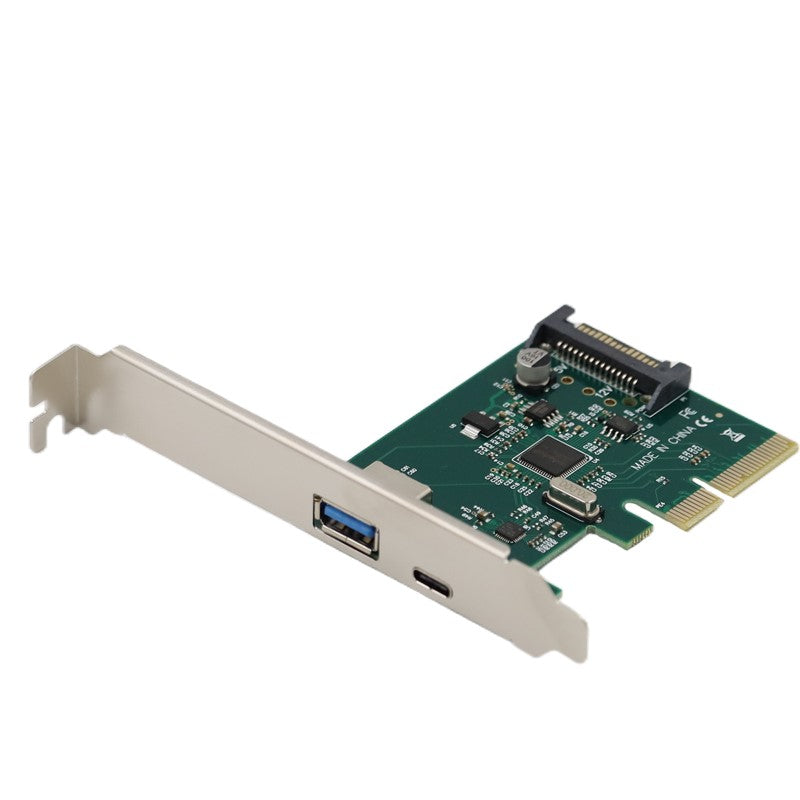 Carte PCIe x4 2 Ports USB 3.1 Gen 2 10Gbps (1x USB Type-C + 1x USB Type-A)