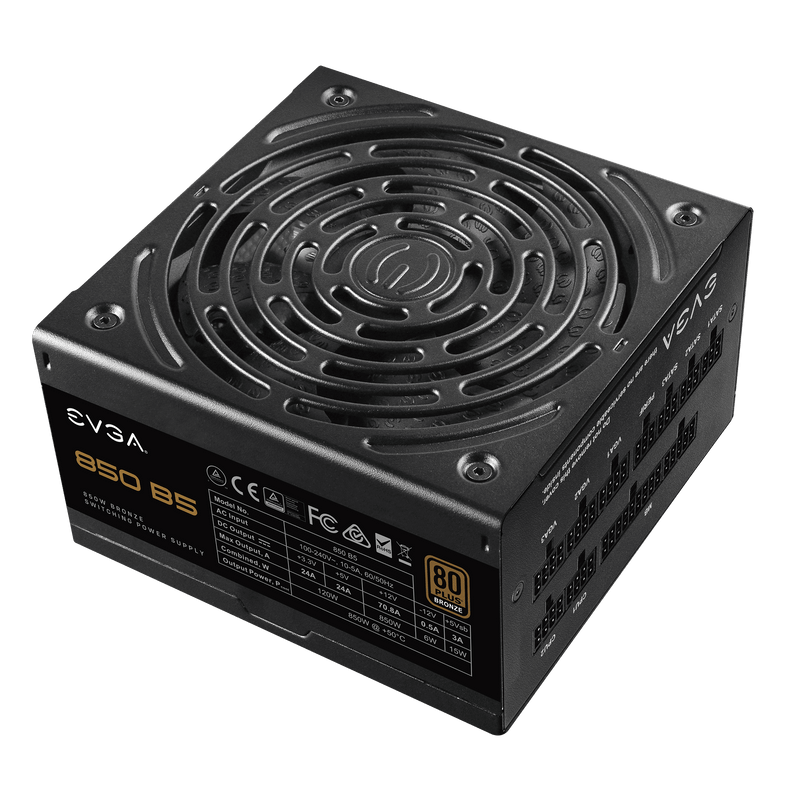 Alimentation Modulaire EVGA B5 850W 80PLUS Bronze Ventilateur 150mm Silencieux - KindInformatique.com