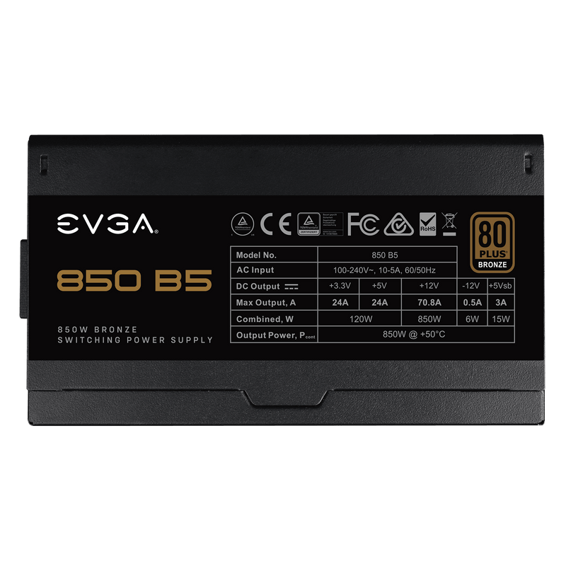 Alimentation Modulaire EVGA B5 850W 80PLUS Bronze Ventilateur 150mm Silencieux - KindInformatique.com